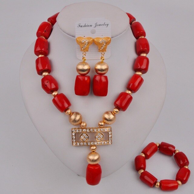 Coral Beads Jewelry Set Bridal Beads Necklace Wedding Jewelry Set  Coral  Beads Jewelry Set Bridal Beads Necklace Wedding Jewelry Set