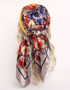 Silk Square Scarf Women Kerchief Hijab 2022 Summer Luxury Brand Female Beach Stoles Echarpe Satin Headband Shawl Wraps Bandana