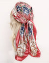 Silk Square Scarf Women Kerchief Hijab 2022 Summer Luxury Brand Female Beach Stoles Echarpe Satin Headband Shawl Wraps Bandana