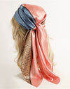 2022 Neckerchief Shawl Wraps Print Silk Satin Scarf square Women Muslim Hijab Elegant Headband  Bandana design brand foulard