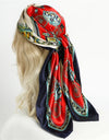 2022 Neckerchief Shawl Wraps Print Silk Satin Scarf square Women Muslim Hijab Elegant Headband  Bandana design brand foulard