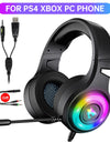 Cool RGB light Headset Gamer For PS4 7.1Surround Sound  Wired PC Gaming Headphones With Noise Reduction Microphone For Fifa21