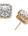 Small 925 Sterling Silver Stud Earrings With Cubic Zirconia