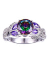 Mystical Rainbow Topaz 925 Sterling Silver Ring