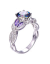 Mystical Rainbow Topaz 925 Sterling Silver Ring