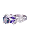 Mystical Rainbow Topaz 925 Sterling Silver Ring