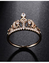 Princess Crown Ring with AAA Cubic Zirconia Micro Pave