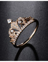 Princess Crown Ring with AAA Cubic Zirconia Micro Pave