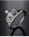 Princess Crown Ring with AAA Cubic Zirconia Micro Pave