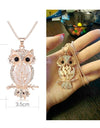 Sparkling Owl Crystal Pendant