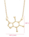 Simple Caffeine Molecule Structure Necklace