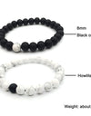 Handmade Black and White Beaded Bracelets