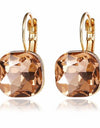 Classy Gold Color Square Stud Earrings