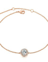 Round Micro Mosaic Cubic Zirconia Rose Gold Color Bracelet