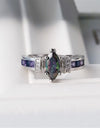 Marquise Shape Shiny Purple Ring