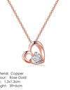 Heart to Heart Rose Gold Pendant Necklace