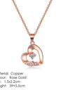 Heart to Heart Rose Gold Pendant Necklace