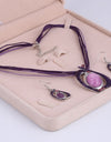 Multilayer Leather Pendant Necklace and Earrings