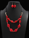 Crystal color Acylic Boho Beads Jewelry Sets Multi layer Beads Indian Jewelry Sets Luxury Statement Choker Necklace Jewelry