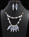 Crystal color Acylic Boho Beads Jewelry Sets Multi layer Beads Indian Jewelry Sets Luxury Statement Choker Necklace Jewelry