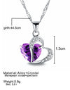 Purple Heart Pendant Necklace