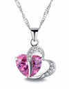 Purple Heart Pendant Necklace