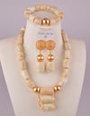 natural white coral jewelry set african wedding beads nigeria coral beads jewelry sets for women 19-C-01