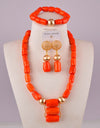 natural white coral jewelry set african wedding beads nigeria coral beads jewelry sets for women 19-C-01