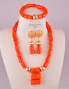 natural white coral jewelry set african wedding beads nigeria coral beads jewelry sets for women 19-C-01