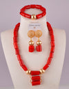 natural white coral jewelry set african wedding beads nigeria coral beads jewelry sets for women 19-C-01