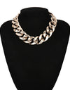 Lacteo Gothic Punk Golden CCB Chain Choker Necklace