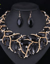 Fashion Bridal Jewelry Sets Wedding Necklace Earring Ring For Brides Party Prom Costume Accessories Decoration Women