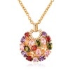 Luxury Multicolor Cubic Zirconia Big Round Necklace Pendant