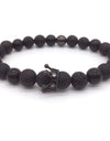 Trendy Lava Stone Imperial Crown Bracelet