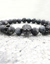 Natural Lava Stone Beaded Bracelet