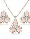 ZOSHI Hot Sale Fashion Women Jewelry Classy Sparking Crystal Necklace Wedding Gold Jewelry Set Woman Dress Accessories