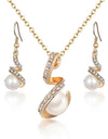 ZOSHI Hot Sale Fashion Women Jewelry Classy Sparking Crystal Necklace Wedding Gold Jewelry Set Woman Dress Accessories