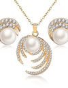 ZOSHI Hot Sale Fashion Women Jewelry Classy Sparking Crystal Necklace Wedding Gold Jewelry Set Woman Dress Accessories