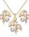 ZOSHI Hot Sale Fashion Women Jewelry Classy Sparking Crystal Necklace Wedding Gold Jewelry Set Woman Dress Accessories