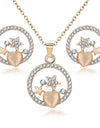 ZOSHI Hot Sale Fashion Women Jewelry Classy Sparking Crystal Necklace Wedding Gold Jewelry Set Woman Dress Accessories