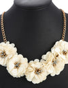 ZOSHI New Fashion Simulated Pearl Necklace for Women Flower Collars Trendy Necklaces & Pendants Statement Necklace Jewelry