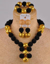 fuchsia pink costume necklace african jewelry set simulated pearl nigerian wedding beads FZZ30