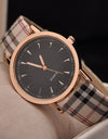 New Brand Luxury Fashion Quartz Ladies Watch Plaid Clock Rose Gold Dial Dress Casual Wristwatch relogio feminino Women Watches