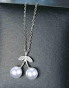 Classic 925 Sterling Silver Natural Freshwater Pearl Necklace