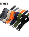 UTHAI P31 Nylon Straps 18mm 20mm 22mm 24mm Nylon Watch Band NATO nylon canvas watch strap with five-ring black buckle steel thic