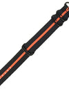 UTHAI P31 Nylon Straps 18mm 20mm 22mm 24mm Nylon Watch Band NATO nylon canvas watch strap with five-ring black buckle steel thic