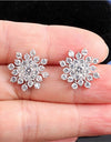 Sliver Snowflake Stud Earrings