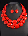 African Beads Multilayer Jewelry Set