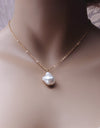 KMVEXO Fashion 2 Layers Pearls Geometric Pendants Necklaces