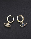 Fashion Gold Color Evil Eye Hoop Earrings